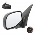 Ocpty Black Driver Side View Mirror Textured With Power Adjustment Puddle Lamp Manual Folding Compatible For 2002 Mercury
