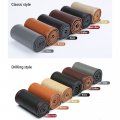 Baver Genuine Leather Car Steering Wheel Cover Stitching Style With Needles Thread Hand Sewing Diy L 15 3 8 Black Red Drilling