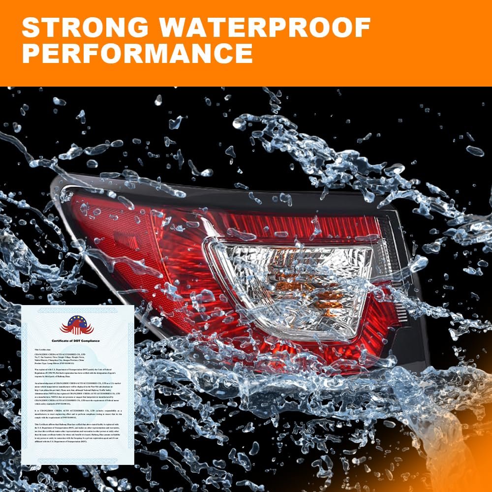 Rear Left Tail Light Assembly With Bulbs For Chevy Traverse 2013 2014 2015 2016 2017 Red Lens Outer Brake Lamp 84266019