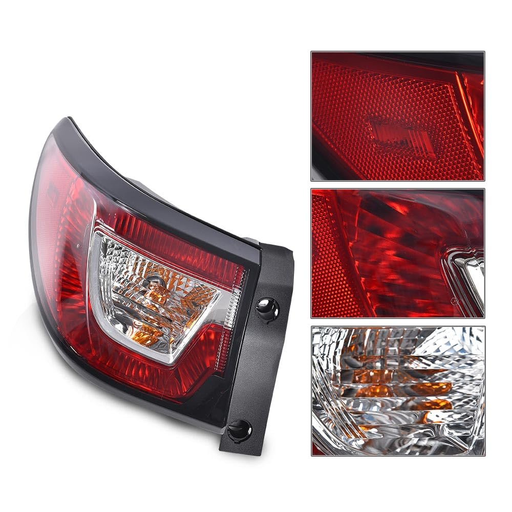 Rear Left Tail Light Assembly With Bulbs For Chevy Traverse 2013 2014 2015 2016 2017 Red Lens Outer Brake Lamp 84266019