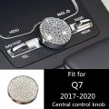 Hailwh Fit Audi Q7 2016-2019 Crystal Rhinestone Bling Accessories Multimedia Central Control Ac Rearview Mirror Knob Applique