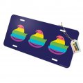 Graphics More Rainbow Striped Peep Novelty Metal Vanity Tag License Plate