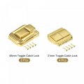 Uxcell Toggle Catch Lock 31mm 48mm Retro Style Hasp Latch For Suitcase Box Case With Screws Gold Tone Pack Of 6