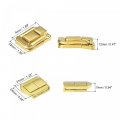 Uxcell Toggle Catch Lock 31mm 48mm Retro Style Hasp Latch For Suitcase Box Case With Screws Gold Tone Pack Of 6