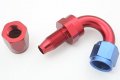 Autobahn88 Aluminum Anodized Swivel Elbow Hose End Fitting 150 Degree An4 Blue Red