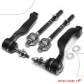 A-premium Set Of 4 Front Inner Outer Tie Rod End Kit Compatible With Ford Thunderbird 2003-2005 Lincoln Ls 2003-2006