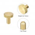 Uxcell Knurled Thumb Screws M6x12mm Flat Brass Bolts Grip Knobs Fasteners For Home Electronic Machine 5pcs