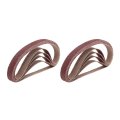 10pcs 2-1 2 X 16 Sanding Belts 80 Grits Aluminum Oxide Abrasive Belt Sander Paper Papers For Metal Wood Grinding Polishing 