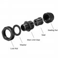 Uxcell M20 Cable Gland 2 Holes Waterproof Ip68 Nylon Joint Adjustable Locknut For 3 3-5 1mm Dia Wire