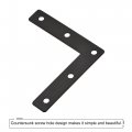 Uxcell L Shape Brace 80mmx80mm Mending Repairing Flat Brackets For Joint Fastener With Screws Black 20pcs