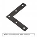 Uxcell L Shape Brace 80mmx80mm Mending Repairing Flat Brackets For Joint Fastener With Screws Black 20pcs
