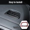 Hirufait 2pcs Dashboard Upper Air Vent Outlet Frame Cover For Honda Pilot 2016-2022 Ridgeline 2017-2023 Passport 2019-2023