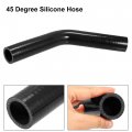 X Autohaux 28mm 1 10 Id 45 Degree Elbow Silicone Reducer Hose Pipe Bend Turbo Water Intercooler Black