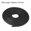 Uxcell Foam Rubber Seal Weather Strip 5mm Diameter 3 Meters Long Black