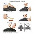 Fydun Tire Repair Plug 50pcs Tyre Tubeless Sealing Strip Puncture Repairing For Car Motorcycle 200x3mm Brown