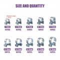 Swpeet 120pcs 10 Sizes Zinc Plated Mini Fuel Injection Line Style Hose Clamp Assortment Kit Perfect For Automotive Agriculture