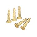 Brass Wood Screws 50pcs M2 X 8mm Slotted Drive Flat Head Self Tapping Screw Countersunk For Woodworking Furniture