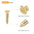 Brass Wood Screws 50pcs M2 X 8mm Slotted Drive Flat Head Self Tapping Screw Countersunk For Woodworking Furniture