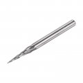 Tapered Ball Nose End Mill Uncoated Solid Carbide 2 Flute Spiral Milling Cutter 0 5mm Radius 1mm Diameter 6mm Shank 70mm Length 