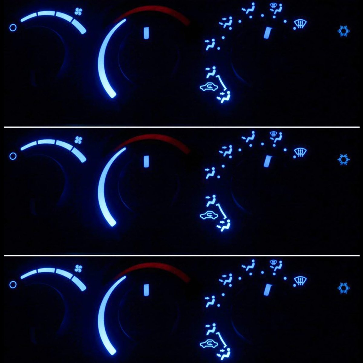 Blue Led Climate Control Light Bulbs Kit For Dodge Ram 1500 2500 3500 2003 To 2008 Ac Heater Aftermarket Replacement 4 Pack