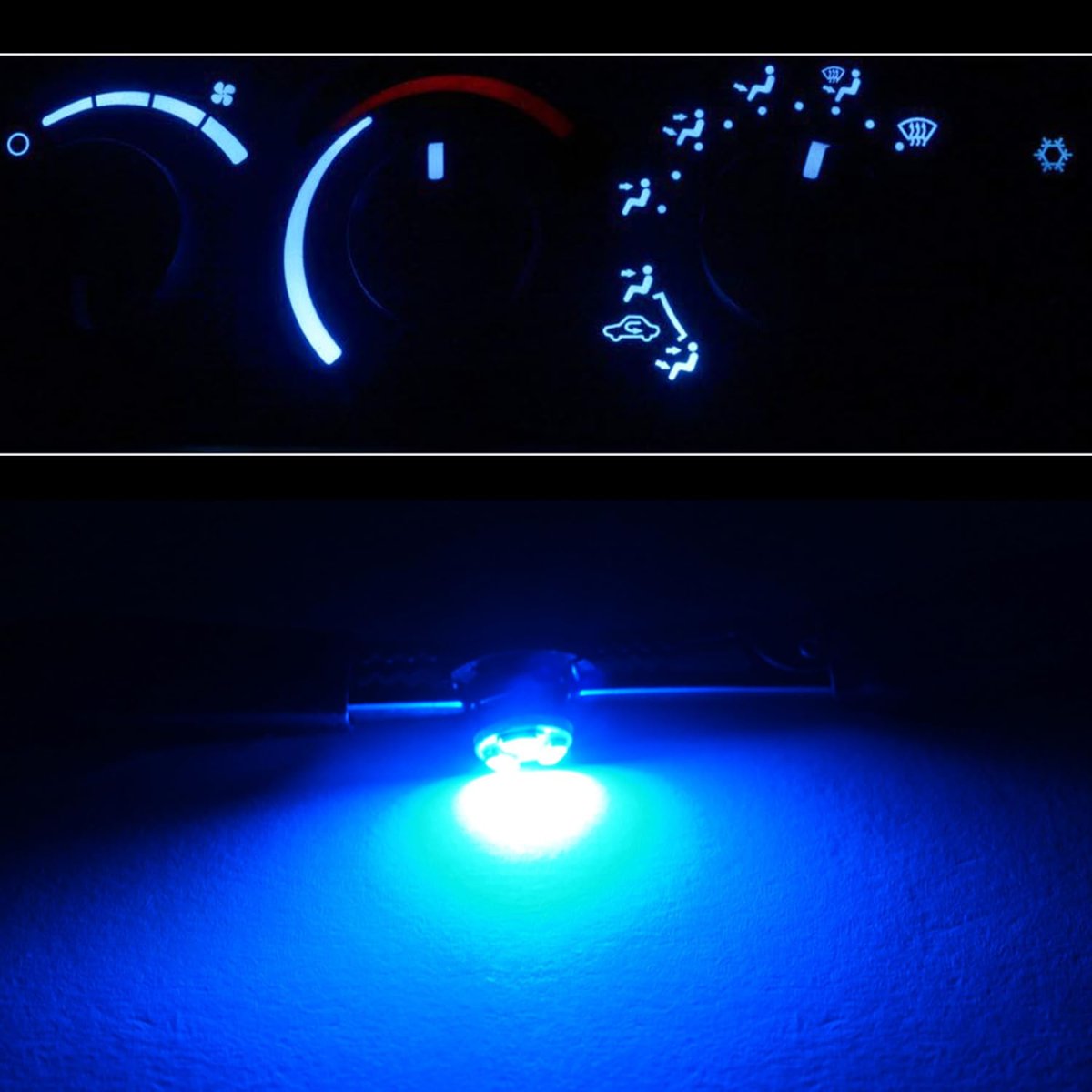 Blue Led Climate Control Light Bulbs Kit For Dodge Ram 1500 2500 3500 2003 To 2008 Ac Heater Aftermarket Replacement 4 Pack