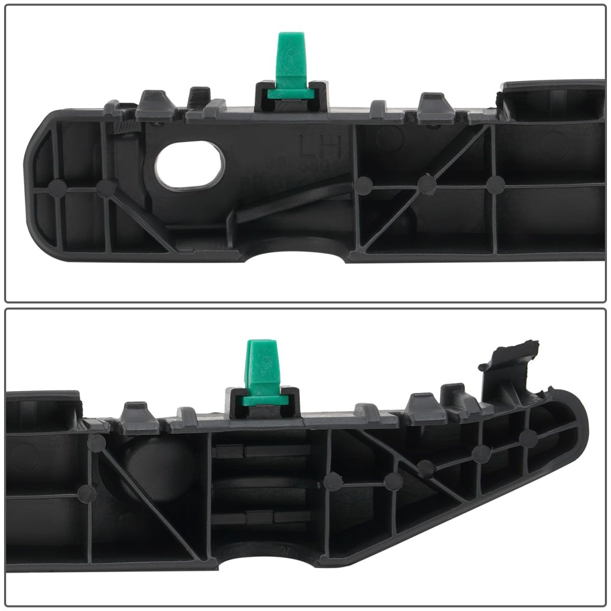 Hy1042114 Front Bumper Cover Support Brackets For Elantra 2011 2016 Driver Left Side Polished Black Abs Plastic