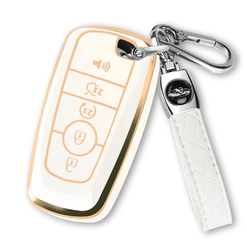 Ford Key Fob Cover With Keychain And Screwdriver Soft Tpu Protective Case For Explorer Fusion Escape Edge Expedition F150 F250