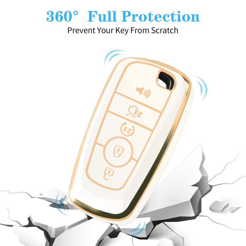Ford Key Fob Cover With Keychain And Screwdriver Soft Tpu Protective Case For Explorer Fusion Escape Edge Expedition F150 F250