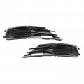 Topteng 2pcs Front Bumper Foglight Cover Grill Fog Light Grille Fit For Audi A6 C7 2014 06-2018 09 Does Not S-line Model
