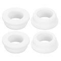 4pcs Rubber Grommets 1-3 8 35mm Drill Hole 1 25mm Id Top Hat Grommet White Silicone Plug Gasket For Wiring Automotive 