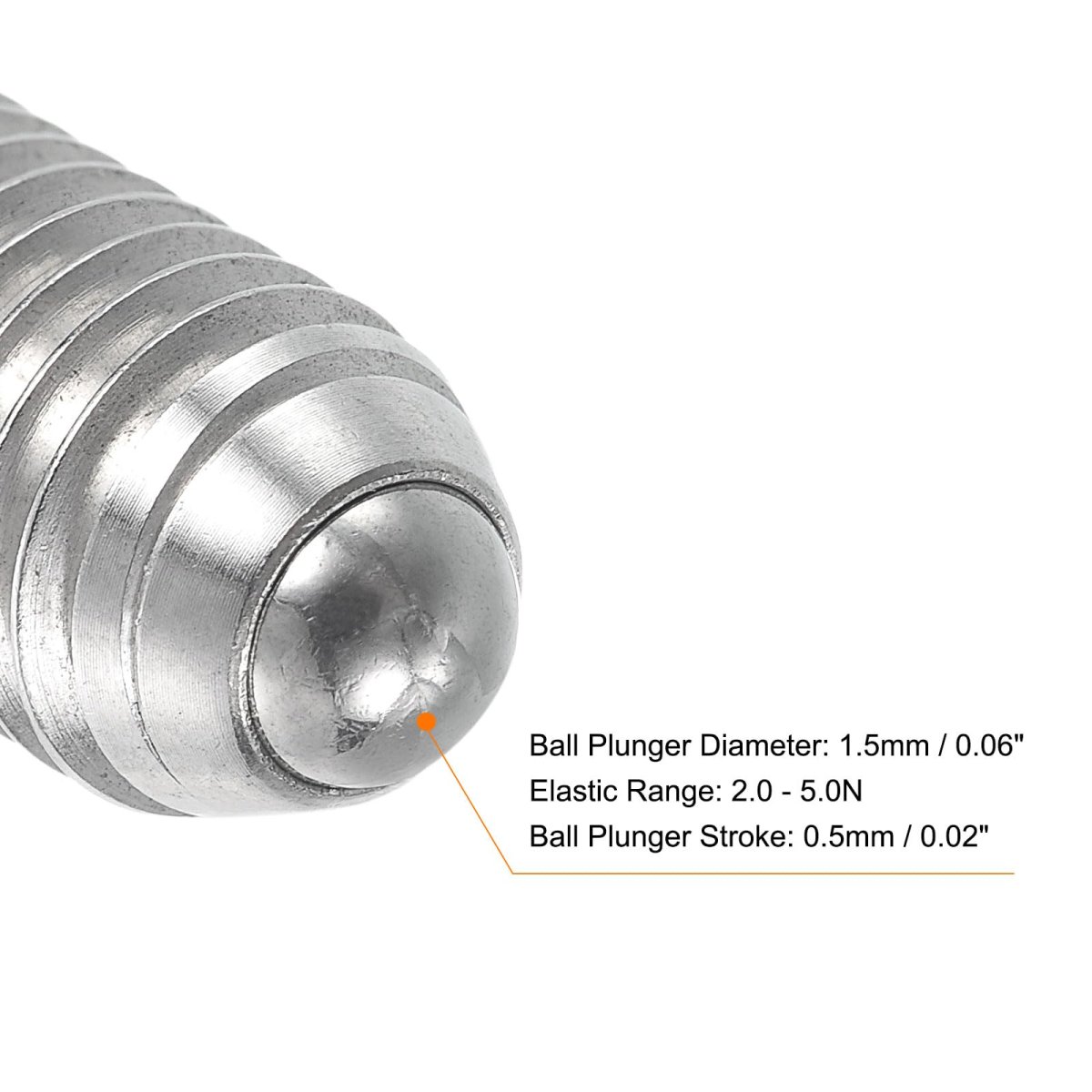 Ball Point Set Screws M3 X 10mm 304 Stainless Steel Metric Spring Hex Socket Screw 10pcs
