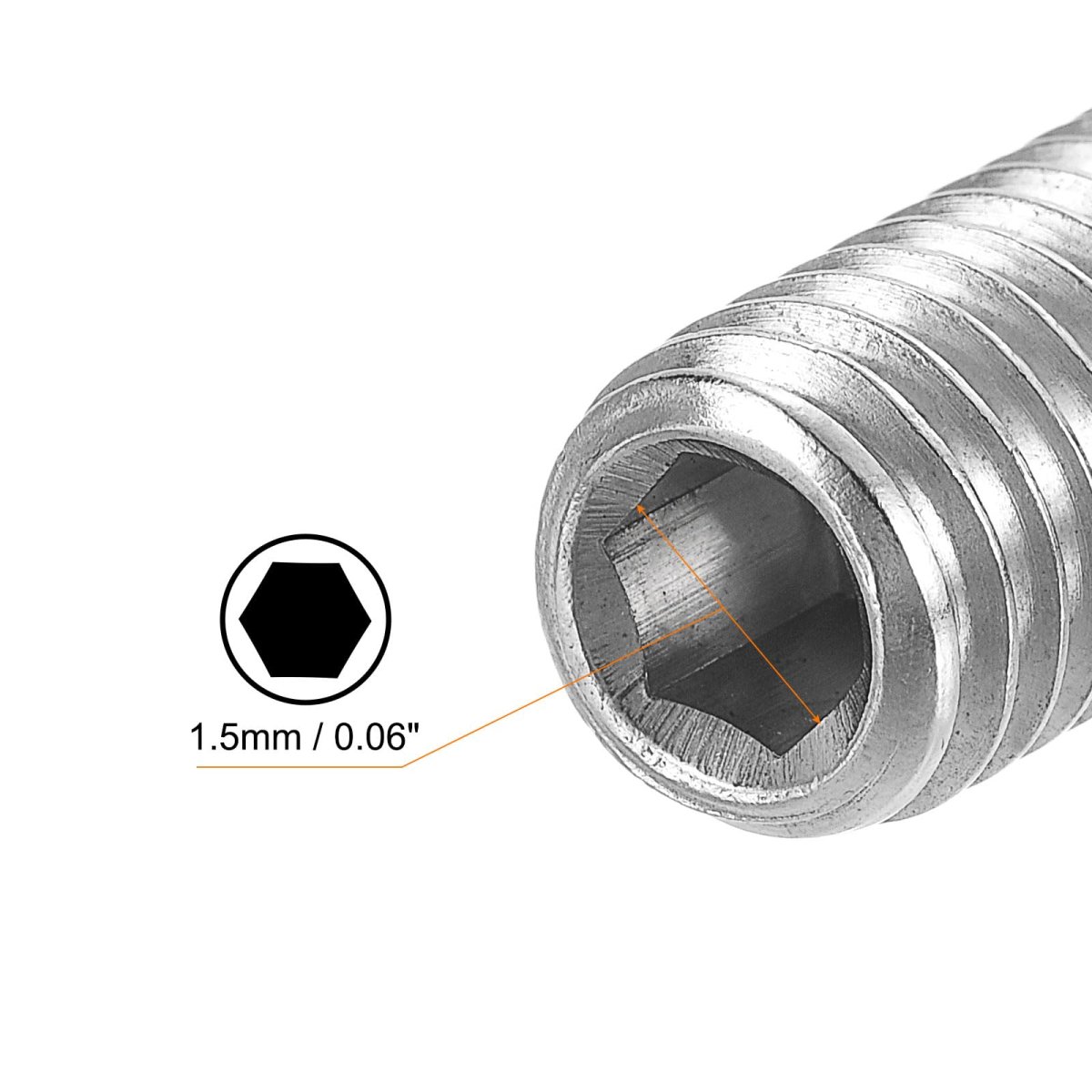 Ball Point Set Screws M3 X 10mm 304 Stainless Steel Metric Spring Hex Socket Screw 10pcs