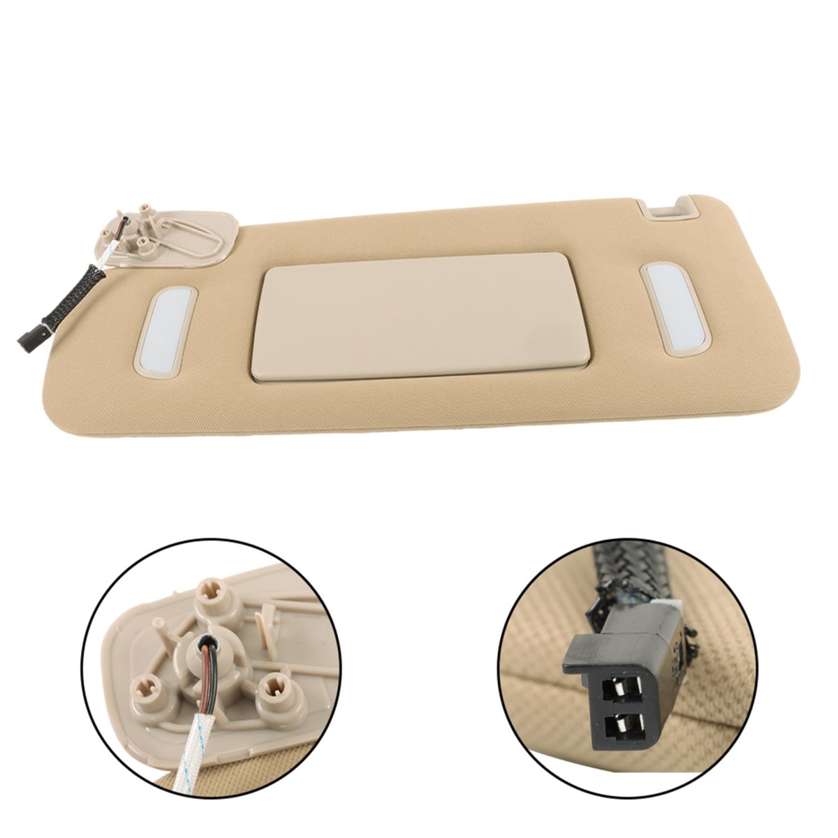Beige Driver Side Sun Visor Replacement For Escalade Suburban Avalanche Tahoe Silverado Sierra Yukon Xl 2007-2014 Part Number