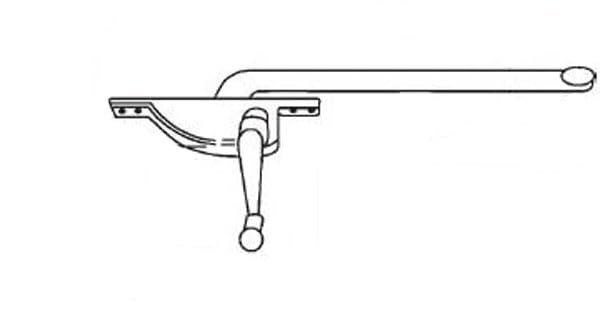 Casement Window Operator Left Hand Face Mount Aluminum With 9 In Long Arm And Handle Included