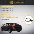 Left Driver Side Mirror For 2013 2014 2015 Kia Forte Rear View Black With Manual Folding Heated Power Glass Replace 87610a7200