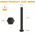 5pcs 3 8-16 X 3-1 2 Hex Head Bolts 304 Stainless Steel Fully Threaded Screw Black Oxide Finish For Construction Machinery