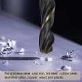Uxcell 12pcs Jobber Drill Bits 5 5mm 0 217 Black Nitride Gold Titanium Coated M2 High Speed Steel Hss Twist For Stainless