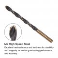 Uxcell 12pcs Jobber Drill Bits 5 5mm 0 217 Black Nitride Gold Titanium Coated M2 High Speed Steel Hss Twist For Stainless