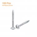 Uxcell 8x1-1 2 Pocket Hole Screws 100pcs Square Drive Self Tapping Wood With Zinc Plated For Woodworking