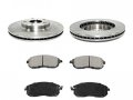 Front Ceramic Brake Pad And Rotor Kit Compatible With 2002-2006 Nissan Altima 