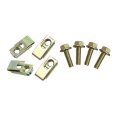 4pcs Metal U-type Clips With Screws Car Mudguard Door Panel Nuts Fasteners 