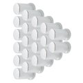 20pcs 33mm Truck Lug Nuts Push On Chrome Cap With Flanged 3-3 8 High 