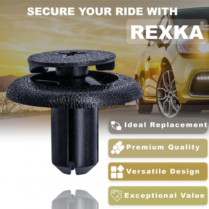 10pcs Fender Liner Clips Push Type Retainers For Subaru 90913-0051 B9 Tribeca Forester Impreza Legacy And Outback Black Nylon