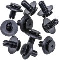 10pcs Fender Liner Clips Push Type Retainers For Subaru 90913-0051 B9 Tribeca Forester Impreza Legacy And Outback Black Nylon 
