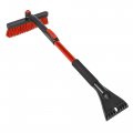 Bdk Motor Trend Ice Scraper With Extendable Handle And Rotating Brush Head Tough Rubber Grip Snow Broom Frost Remover For Car 