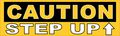Stickertalk 10in X 3in Caution Step Up Magnet Magnetic Warning Sign Magnets 