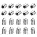 40pcs Set Screws M4x5mm 304 Stainless Steel Cone Point Hex Socket Grub For Machinery Home Repairs And Fixtures Silver 