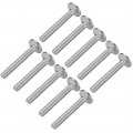 Uxcell Carriage Bolts Neck Bolt Round Head Square 304 Stainless Steel M6x50mm 15pcs