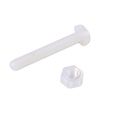 120pcs White Assortment Kit Nylon M3 Screws For Replacement Hex Nut Standoff Spacers Column