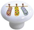 Carolina Hardware And Decor 1891-2 Flip Flops Ceramic Cabinet Drawer Knob 